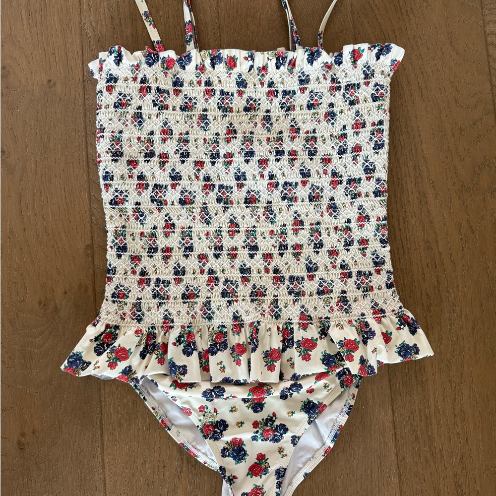 Tory Burch White and Red One Piece Swim